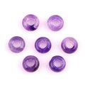 Set of seven purple natural agate stone spacer beads for DIY jewelry braiding - Amethyst / 5x10mm