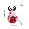Gnomo di Natale con cappello bianco a maglia, corna di renna rosse e motivo a cuore - Gnomo con Cappello Bianco e Corna di Renna / Cappello Bianco