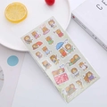 Cute cartoon tiger 3D bubble stickers for children in clear packaging over a magazine - Tiger Series