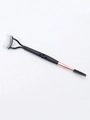 Dual-ended eyelash brush and curved steel comb tool with protective cap and black handle - Double Head Foldable Steel Tooth Comb Style / Black