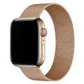 Rose gold Milanese loop band with protective case for Apple Watch SE Series 10 - 6 Rose Gold / 38/40/41/42mm