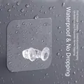 Waterproof double adhesive wall hook in transparent frosted finish for bathroom and kitchen - 6x6cm Transparent Plug Hook