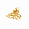 Elegant gold-tone metal hair claw clip featuring a delicate hollow bow-knot design - Gold Bowknot C6202