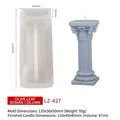 Molde de silicona de columna romana con hojas de olivo para velas artesanales - Columna Romana de Hoja de Olivo