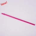 Pink translucent Tritan straw with spiral texture and anti-slip ring design - Rose Red