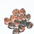 Reddish-brown heart-shaped natural stones with black veining for home decor - Mahogany Obsidian