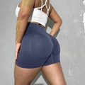 Pantaloncini yoga senza cuciture a vita alta blu scuro con effetto push-up fitness - Taglia S / Pantaloni e gonne / Blu scuro