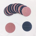 Papiergirlande mit Kreisen in Dunkelblau und Roségold für Partydekorationen - Glitzer Roségold+Perle Schwarz