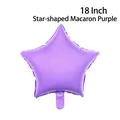 18-inch macaron purple star-shaped foil balloon for wedding and birthday party decoration - 18-inch Star Macaron Purple