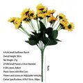 Kunstmatige zonnebloemboeket van 30 cm met 24 zijden bloemen voor interieurdecoratie - 24-Kops 6-taks zonnebloemboeket