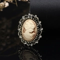 Beige Portrait Hollow Lace Style (XD7383-4)