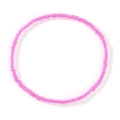 Bracelet extensible fait main avec des perles en verre rose pour un style quotidien - Rose vif