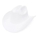 Chapeau de cowboy classique en feutre de laine blanc avec bord incurvé et couronne - M(56-58cm) / Blanc