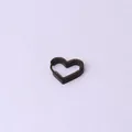 Boucle d'oreille cœur en acier inoxydable noir mat au design minimaliste moderne - Style Coeur Incliné (360-3#B)