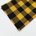 Artificial velvet pumpkin decor in classic yellow and black buffalo plaid fabric - 10cm / 1cm Yellow and Black Plaid