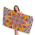 Vibrant mandala pattern beach towel with bohemian geometric design for summer holidays - Style 2