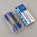 Set of 10 blue dual-tip permanent markers with fine and extra-fine tips for drawing - Oil-based Hongcheng / 10 Pieces/Pack / Blue