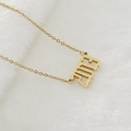 Élégant collier pendentif année de naissance en acier inoxydable plaqué or 18K - 2013
