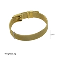 Golden 10mm stainless steel mesh bracelet with adjustable strap and 15.2g weight - Gold Watchband Style