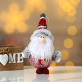 Colgante de Papá Noel de punto con gorro de rayas rojas para decoración de Navidad - Papá Noel [17*10cm]