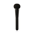 Detail shot of professional black sponge concealer brush with durable plastic handle - Black Tube Mushroom Puff Brush