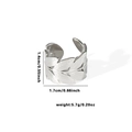 Adjustable silver fishtail leaf ring in stainless steel with brushed texture - Tyr0357 / Adjustable Open