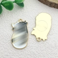 Halloween black cat enamel alloy pendant charm with gold metal finish back detail - Two Hugging Cats (16.5x30mm)