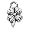 Pendentif trèfle à quatre feuilles argenté pour bijoux DIY, bracelets et colliers - 1 Pièce Trèfle à Quatre Feuilles 9x13mm