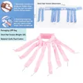 Heatless hair curler for short hair with octopus design in pink and blue colors - 2nd Gen Short / Pink