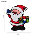 Sticker fenêtre Père Noël dessin animé autocollant statique avec paillettes 16x13cm - 16*13cm / Père Noël