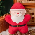 Plüsch-Weihnachtsmann-Deko-Kissen aus rotem und weißem weichem Plüschmaterial - Weihnachtsmann