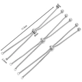 Adjustable stainless steel sliding chain for bracelets with precise size measurements - 11.5CM / Steel