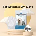 6-pack pet cleaning gloves with aloe and jojoba oil for dogs and cats waterless grooming - Pet Waterless Cleaning Gloves (6 Pcs) - Extra Thick