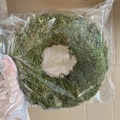 Natural green moss wreath in transparent packaging for handmade DIY Christmas decor - 15CM Single Pack (Natural Moss)