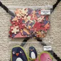 Transparent zipper pouch for puzzle storage featuring a convenient ring pull handle - 23*14cm (10 Pcs/Pack) / Clear