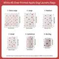 6-piece set of mesh laundry bags with bear prints in various sizes and shapes - Cylinder (22*33cm) / Apple