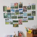 Set di collage da parete in stile nordico con carte estetiche di fiori e natura - Rugiada Mattutina e Nebbia Serale