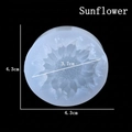 Translucent sunflower silicone mold for handmade soap and crafts with 4.3cm outer diameter - Sunflower-Mirror Surface