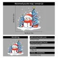 White Christmas window sticker with cute snowman and tree design, 40x45cm static cling PVC - Cute Snowman & Gifts (40*45cm)