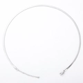 Adjustable 40+5cm silver stainless steel flat snake chain necklace with lobster clasp - 3mm-40+5cm / Steel