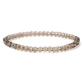 Minimalist 4mm smoky quartz natural stone bead elastic bracelet in translucent brown - Smoky Quartz