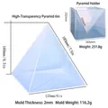 Stampo in resina a piramide trasparente altezza 160mm con telaio di supporto - Piramide ad Alta Trasparenza 6 pollici Con Supporto