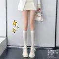 Weiße Overknee-Spitzenstrümpfe mit Herz-Jacquard-Muster und süßem Lolita-Stil-Design - Herz Weiß Ohne Rand