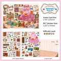 Midnight Tailor DIY pop-up sticker set with background card and 2 PET sticker sheets - Midnight Tailor (My Small House Series 16)