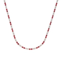 Necklace 3mm Red & White
