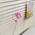 Pink cat paw silicone straw cover cap for 10mm stanley cups with cute white paw pads - Pink White Cat Paw / 10mm-Individual Package
