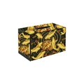 Rectangle diamond painting tissue box with golden koi fish and peony floral on black - Black Gold Koi