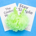 Green monster themed bath sponge with cute eye detail and soft mesh texture - Green Tentacles Big Eyes Shape
