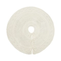 White knitted Christmas tree skirt with textured patterns and tie-up ribbons - Diameter 91CM/36 Inches