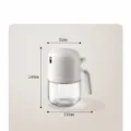 Glass oil spray bottle for kitchen cooking, 300ml capacity, light gray color, 1pc pack. - Warm Gray White